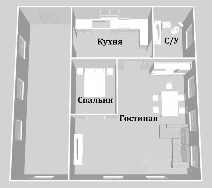 Дом в Тульская область, Узловая Угольная ул., 1Б (100 м) - Фото 1