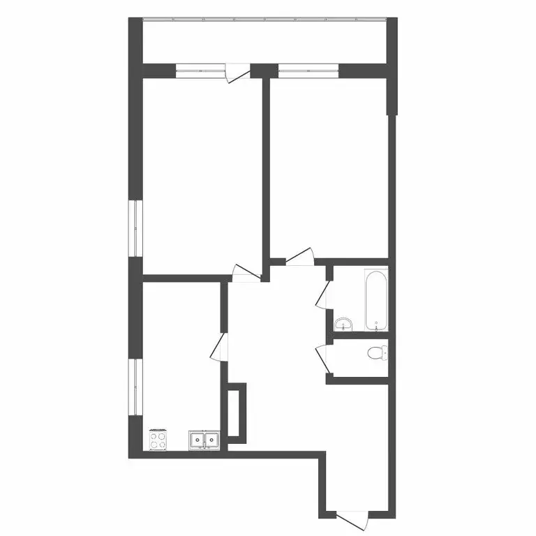 2-комнатная квартира: Тюмень, Первомайская улица, 44 (54.6 м) - Фото 1