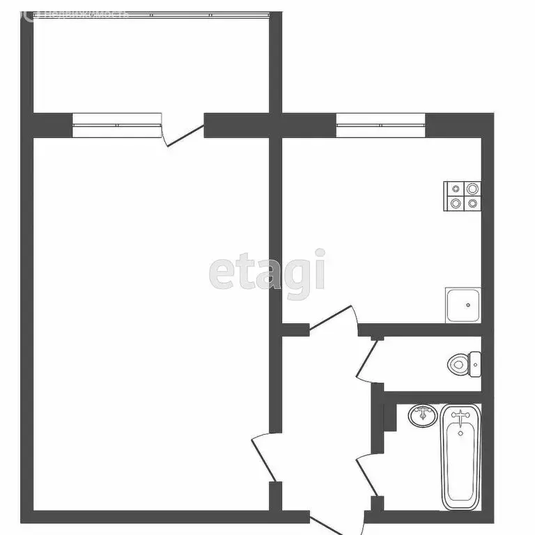 1-комнатная квартира: Тверь, Озёрная улица, 8 (34.7 м) - Фото 1