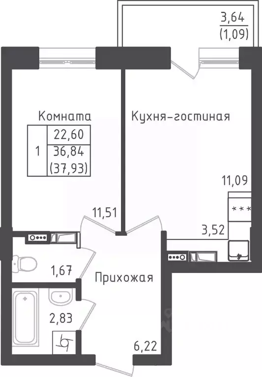 1-к кв. Московская область, Дмитровский муниципальный округ, д. Рыбаки ... - Фото 0