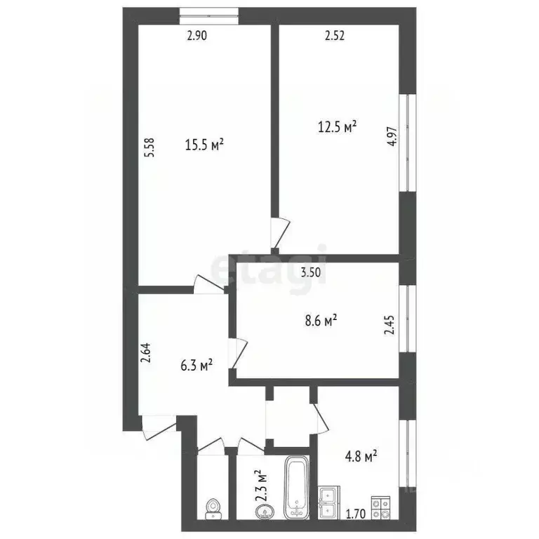 3-к кв. Владимирская область, Покров городской округ, пос. Нагорный ... - Фото 2