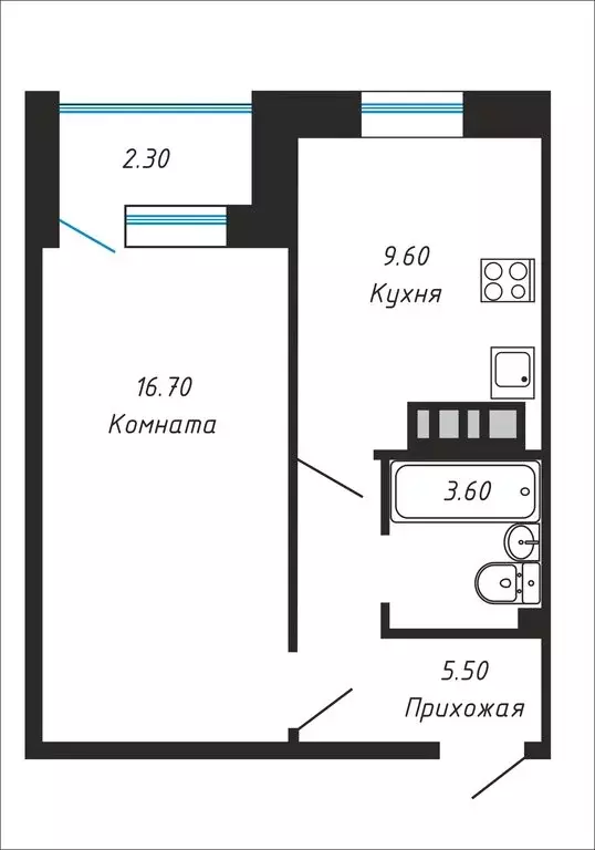 1-комнатная квартира: село Троицкое, микрорайон Ясная Поляна, ... - Фото 1