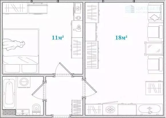 Комната Московская область, Мытищи ул. Терешковой, 3 (29.0 м) - Фото 2