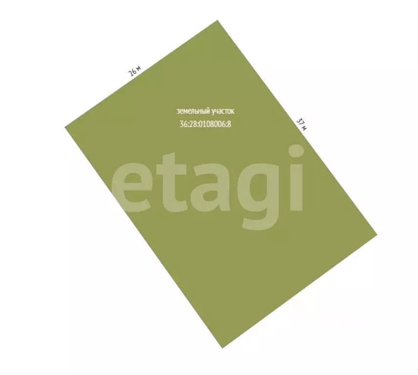 Участок в Воронежская область, Семилуки ул. Тургенева, 14 (10.0 сот.) - Фото 2