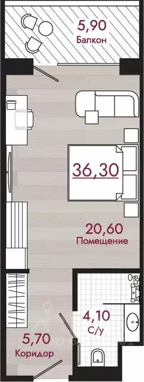 Студия Краснодарский край, Туапсинский муниципальный округ, с. Агой  ... - Фото 1