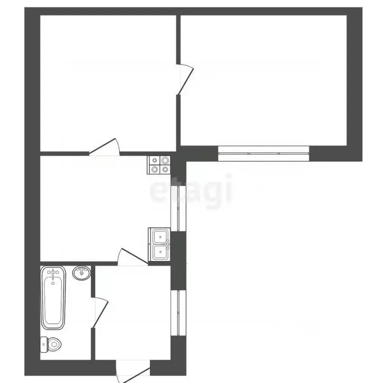 2-к кв. Владимирская область, Муром ул. Гоголева, 24А (56.0 м) - Фото 1