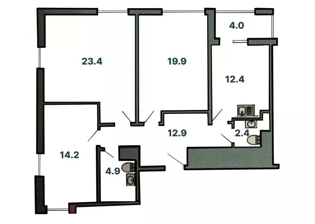Офис в Санкт-Петербург ул. Парфеновская, 6к2 (90 м) - Фото 2