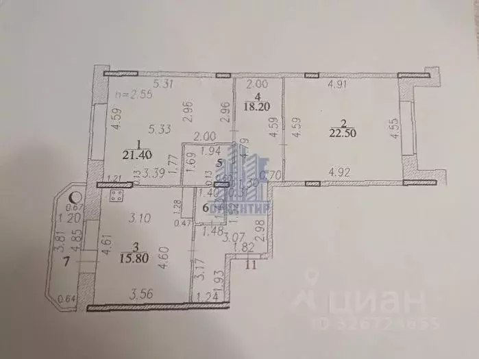 2-к кв. Чувашия, Чебоксары Университетская ул., 38к4 (81.7 м) - Фото 2