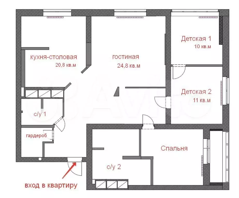 3-к. квартира, 118,7 м, 7/23 эт. - Фото 0