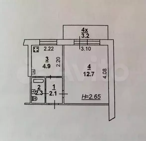 1-к. квартира, 23 м, 3/9 эт. - Фото 0