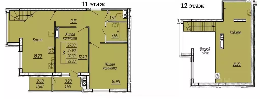 2-к кв. Ивановская область, Иваново ул. Жарова, 79 (93.7 м) - Фото 0