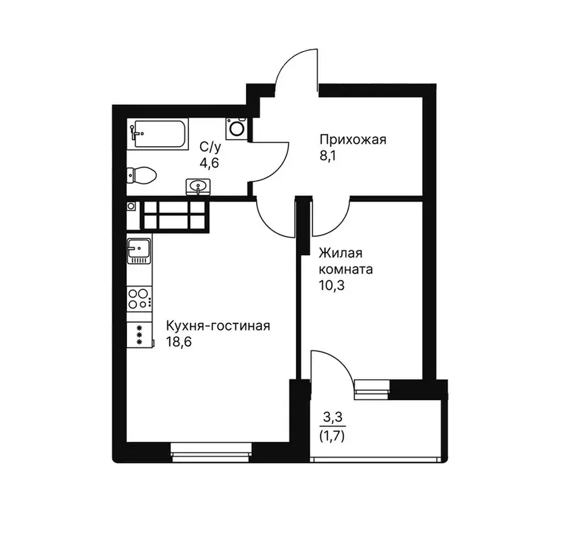 Продаётся 1-к квартира, 43.45 м - Фото 0