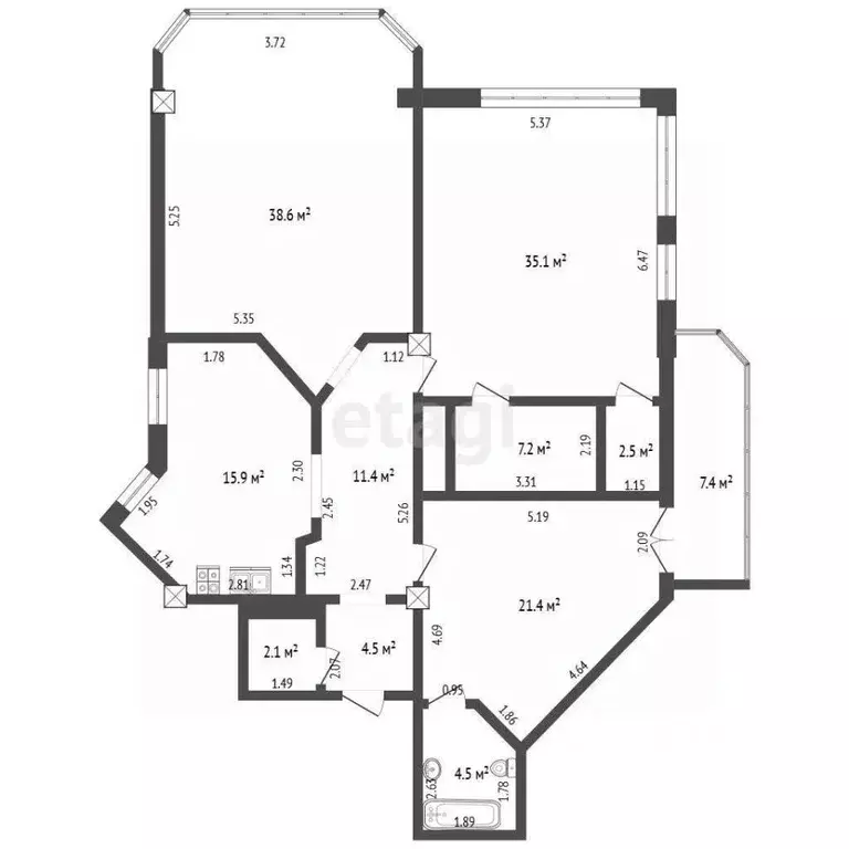 3-к кв. Крым, Ялта ул. Володарского, 9 (145.0 м) - Фото 1