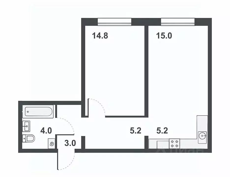 2-к кв. Кировская область, Киров бул. Прибрежный, 6 (47.2 м) - Фото 0