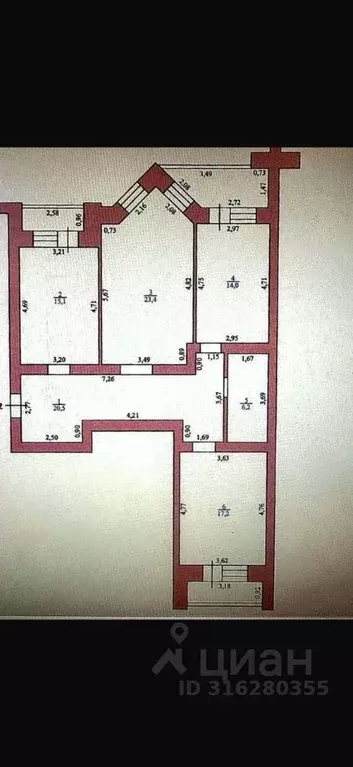 3-к кв. Оренбургская область, Оренбург Пролетарская ул., 86 (96.4 м) - Фото 1