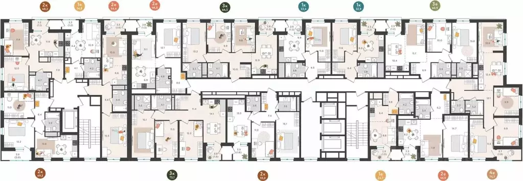 3-к кв. Пермский край, Пермь ул. Куфонина, 1 (73.1 м) - Фото 2