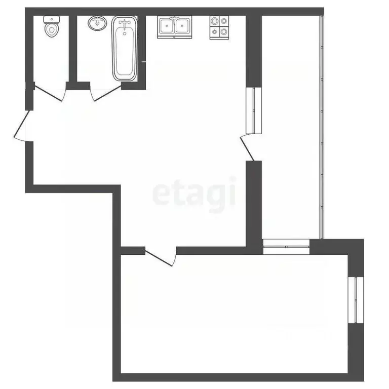 1-к кв. Саха (Якутия), Якутск ул. Бестужева-Марлинского, 10 (44.0 м) - Фото 2