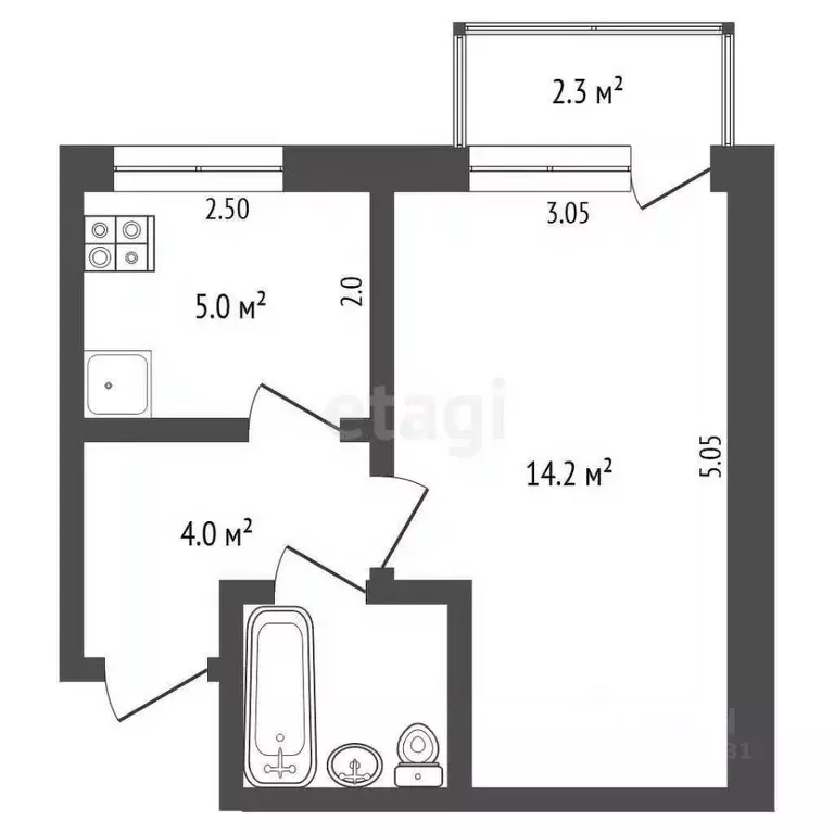 1-к кв. Ямало-Ненецкий АО, Новый Уренгой Лимбяяха мкр, Приозерный мкр, ... - Фото 1