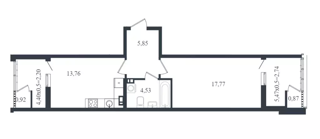 Продаётся 1-к квартира, 44.16 м - Фото 0