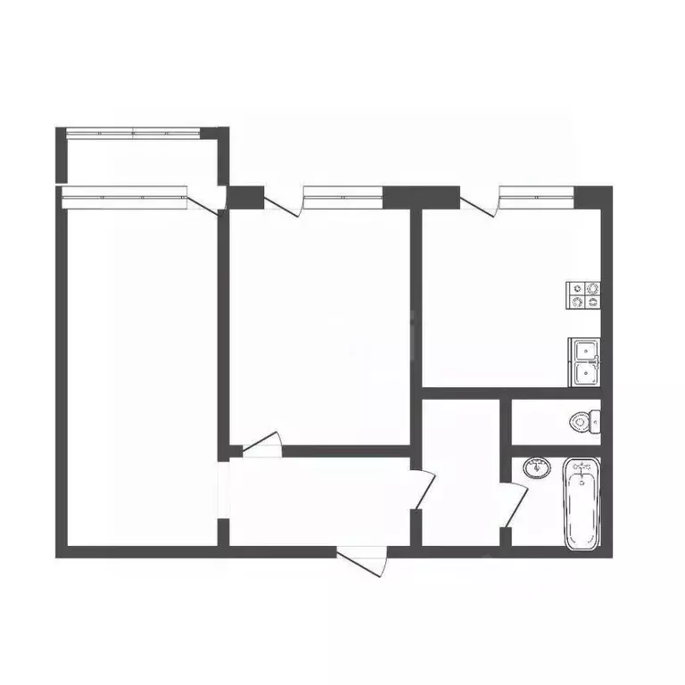 2-к кв. Московская область, Воскресенск Новлянский мкр, ул. Западная, ... - Фото 2