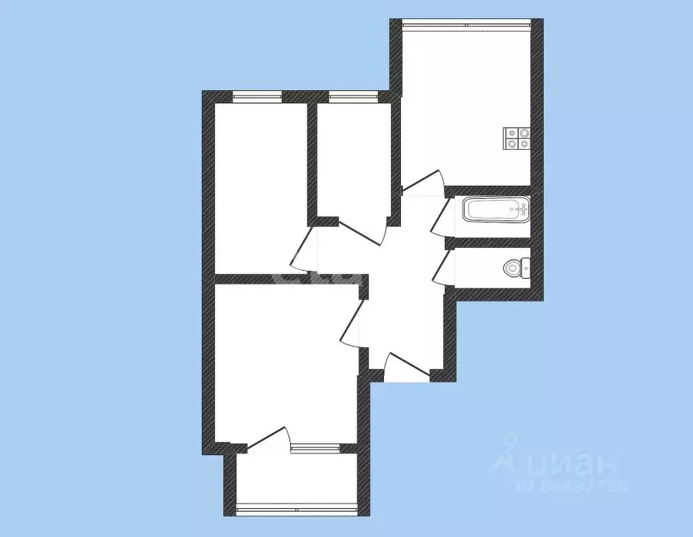 3-к кв. Карачаево-Черкесия, Черкесск Новая ул., 6 (83.0 м) - Фото 1