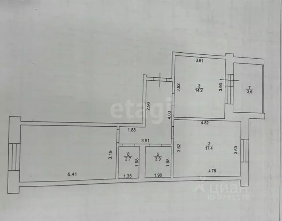 2-к кв. Татарстан, Казань ул. Кул Гали, 36 (65.6 м) - Фото 2