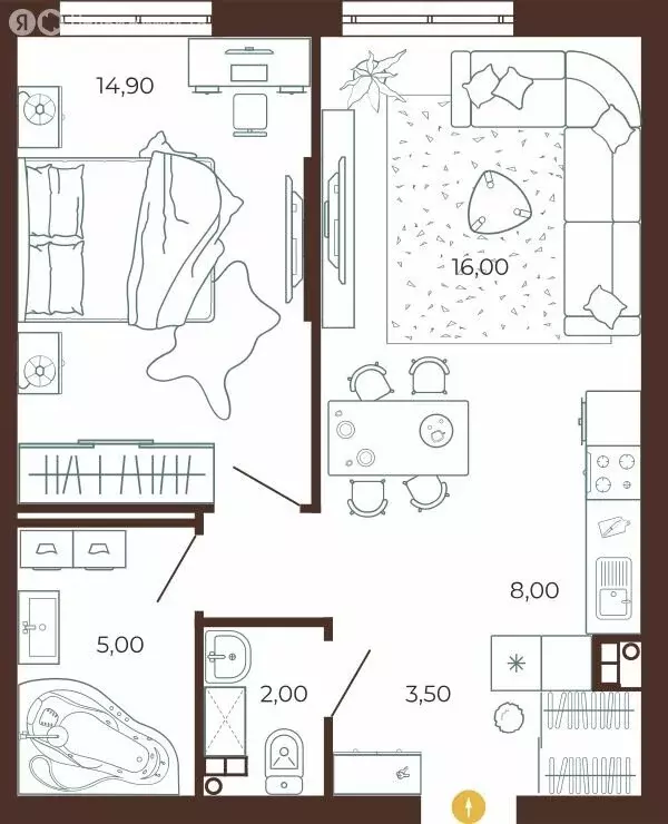 2-комнатная квартира: Екатеринбург, Комсомольская улица, 45/8 (49.4 м) - Фото 0