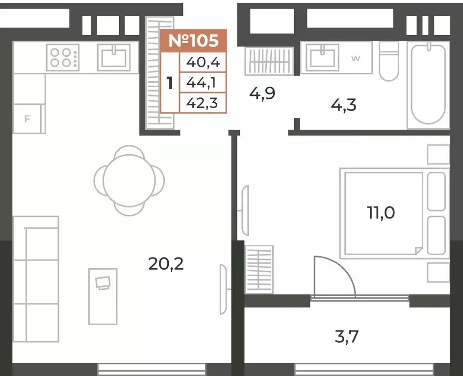 1-к кв. Крым, Симферополь ул. Караимская, 50 (42.3 м) - Фото 0