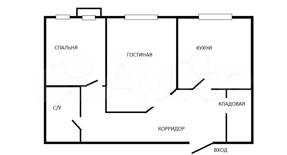 2-к. квартира, 50 м, 4/4 эт. - Фото 0