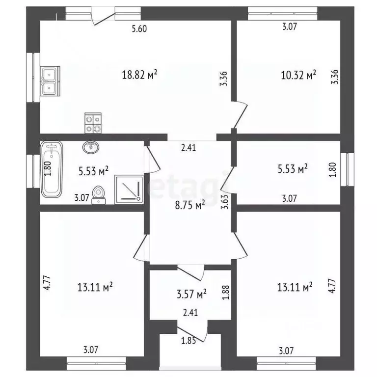 Дом в Тюменская область, Тюмень ул. Романа Филипова (95 м) - Фото 2