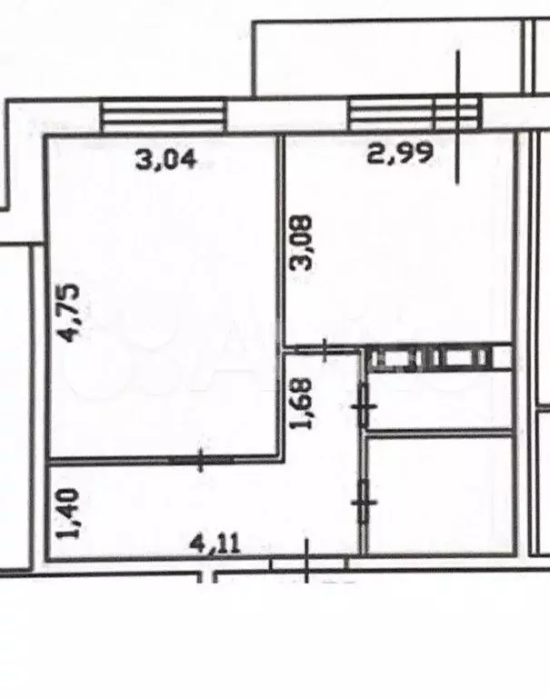 1-к. квартира, 36,1 м, 9/9 эт. - Фото 0