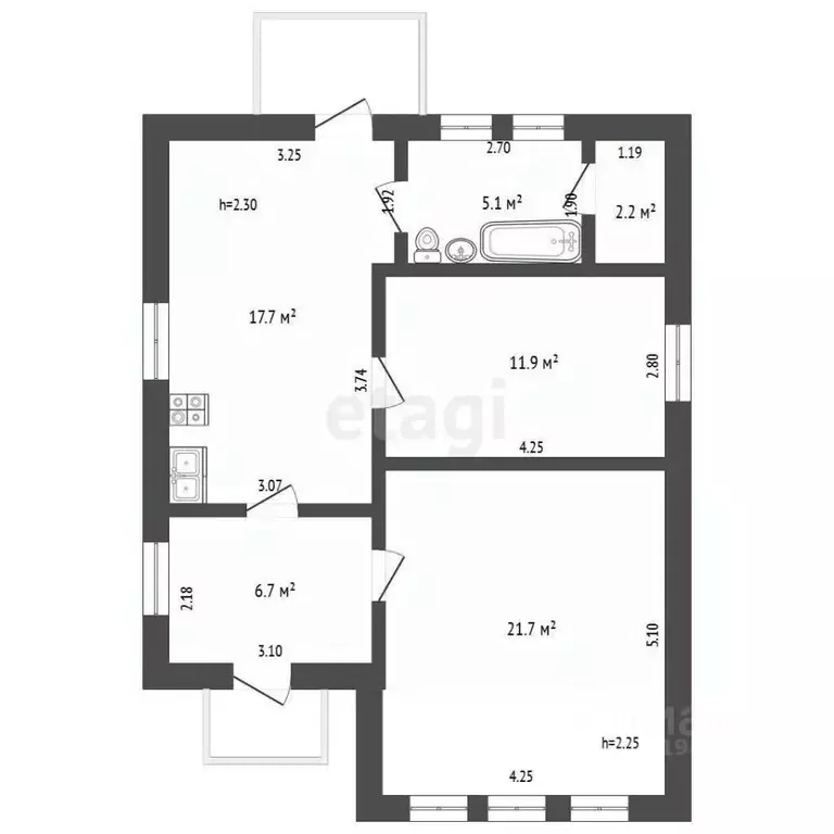Дом в Мордовия, Рузаевка ул. Терешковой, 83 (65 м) - Фото 2
