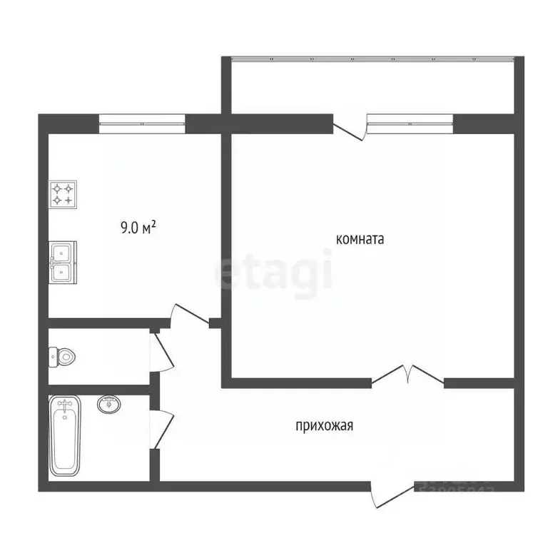 1-к кв. Забайкальский край, Чита ул. Весенняя, 32 (40.7 м) - Фото 1