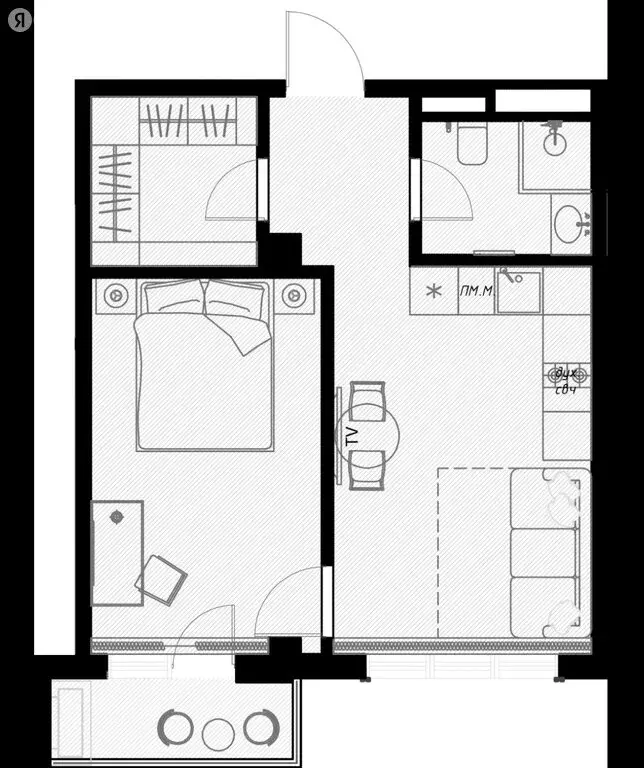 2-комнатная квартира: Сочи, улица Ленина, 290/6 (44.6 м) - Фото 2