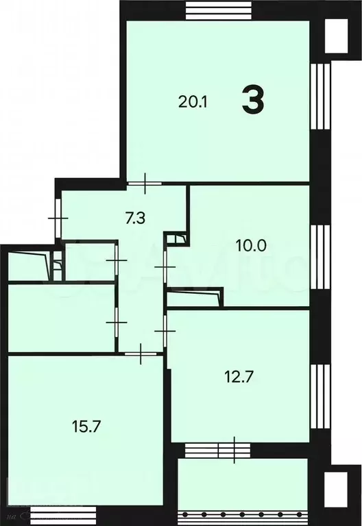 Аукцион: 3-к. квартира, 71,8 м, 8/28 эт. - Фото 1