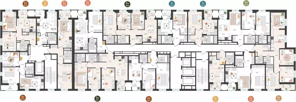 3-к кв. Пермский край, Пермь ул. Куфонина, 1 (62.9 м) - Фото 2