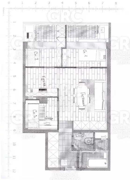 3-к. квартира, 57 м, 8/9 эт. - Фото 0