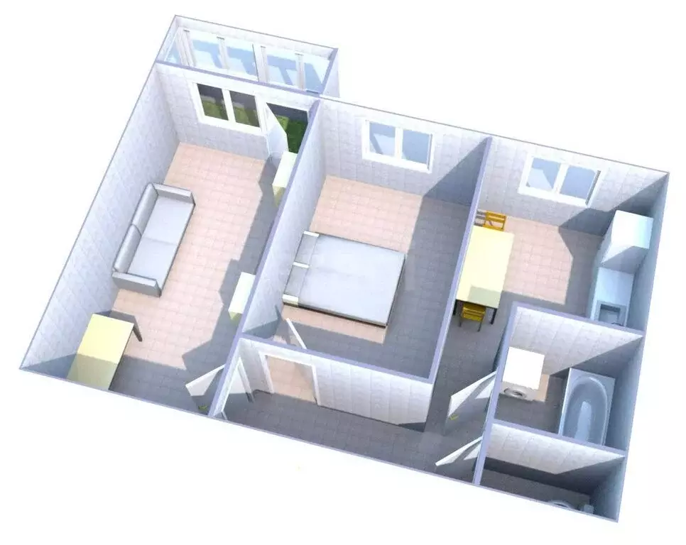 2-комнатная квартира: Южно-Сахалинск, планировочный район Луговое, 2-я ... - Фото 1