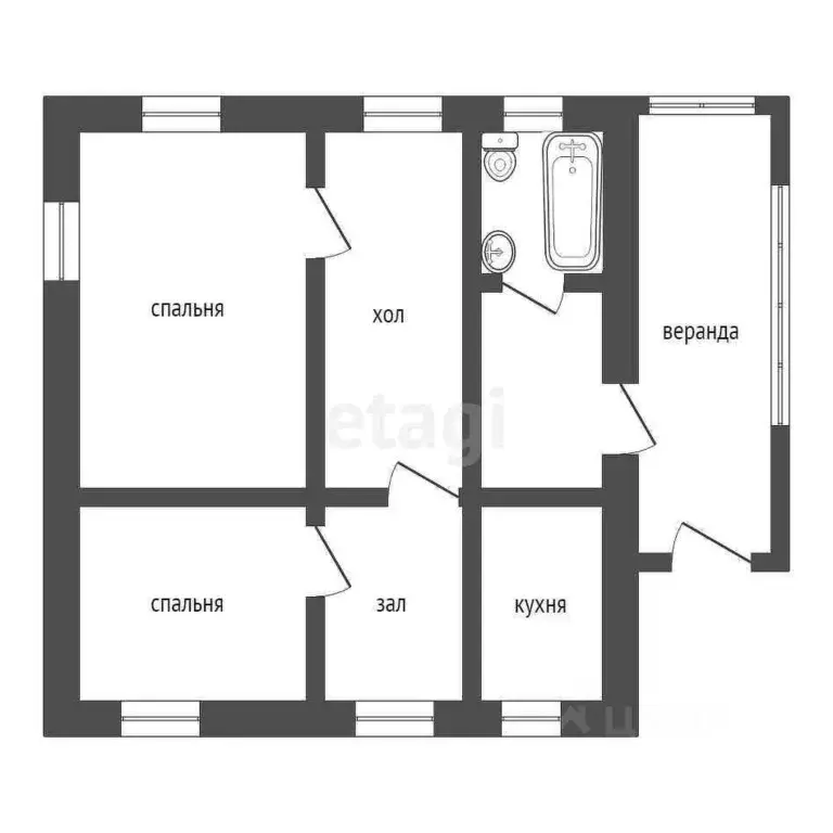 Дом в Белгородская область, Валуйки ул. 9 Января, 24 (57 м) - Фото 2
