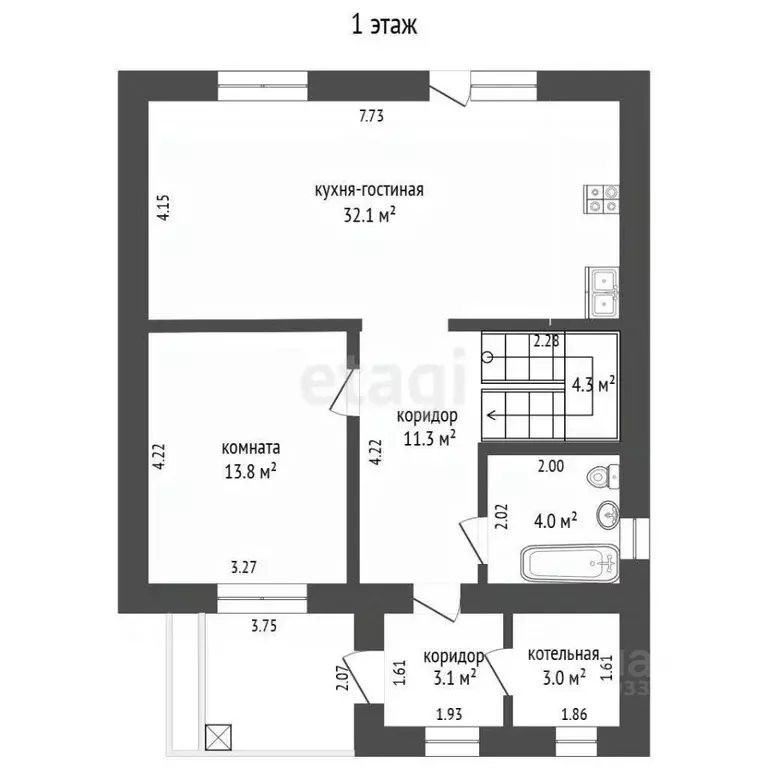 Дом в Тюменская область, Тюмень Тополиная ул. (127 м) - Фото 2