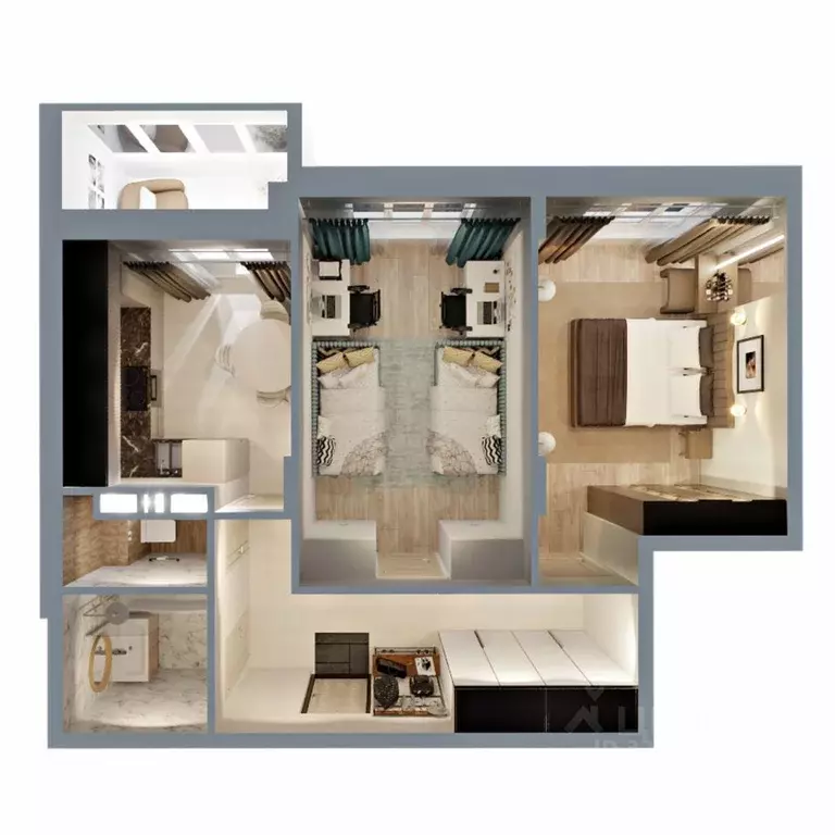 2-к кв. Владимирская область, Ковров Еловая ул., 82 (61.8 м) - Фото 2