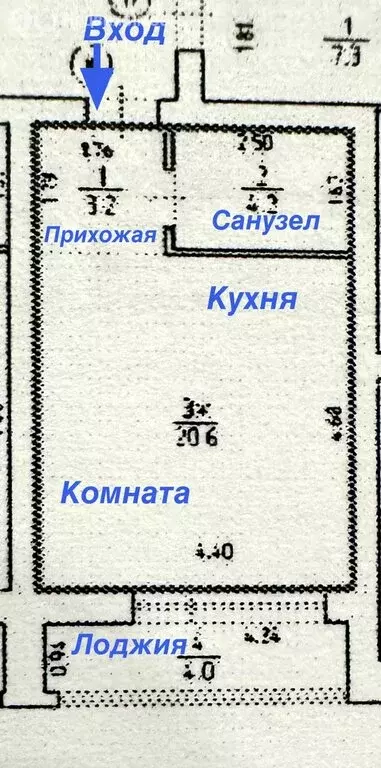 Квартира-студия: Калининград, Арсенальная улица, 33к1 (33 м) - Фото 1