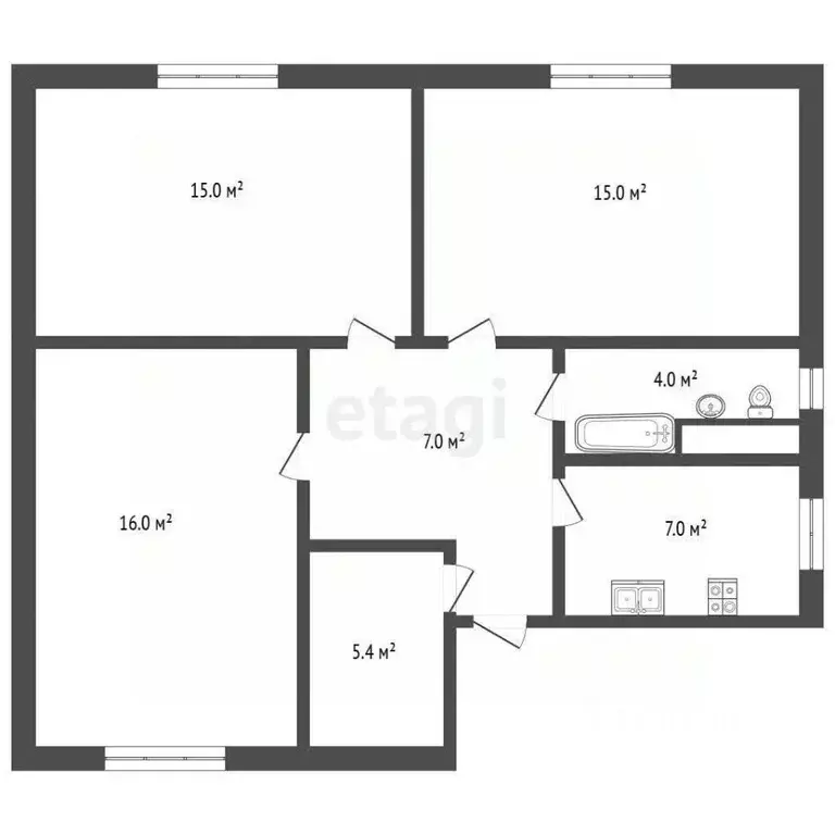 3-к кв. Архангельская область, Архангельск ул. В.И. Воронина, 14к1 ... - Фото 1