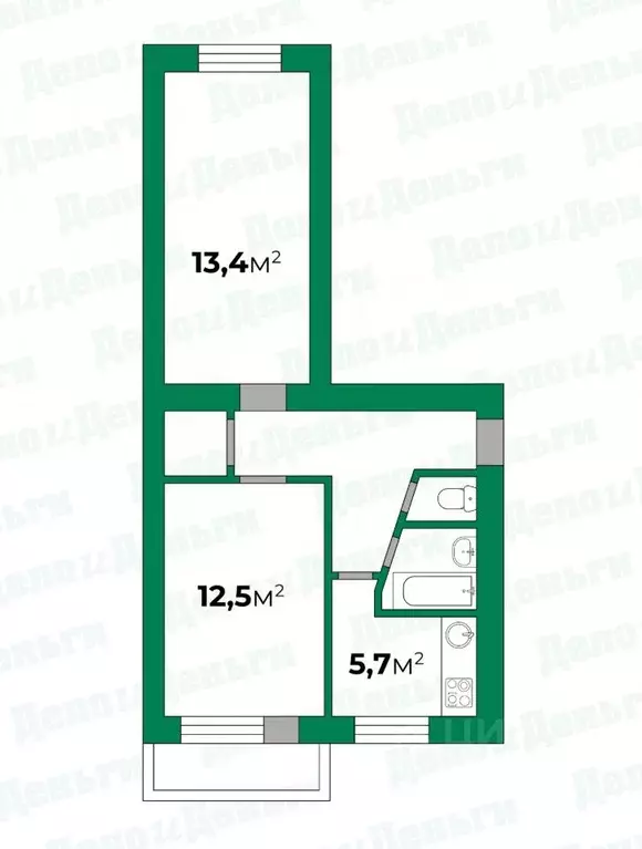 2-к кв. Кировская область, Киров ул. Дерендяева, 112 (43.8 м) - Фото 1
