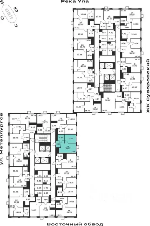 1-к кв. Тульская область, Тула ул. Академика Насоновой, 18 (35.87 м) - Фото 2