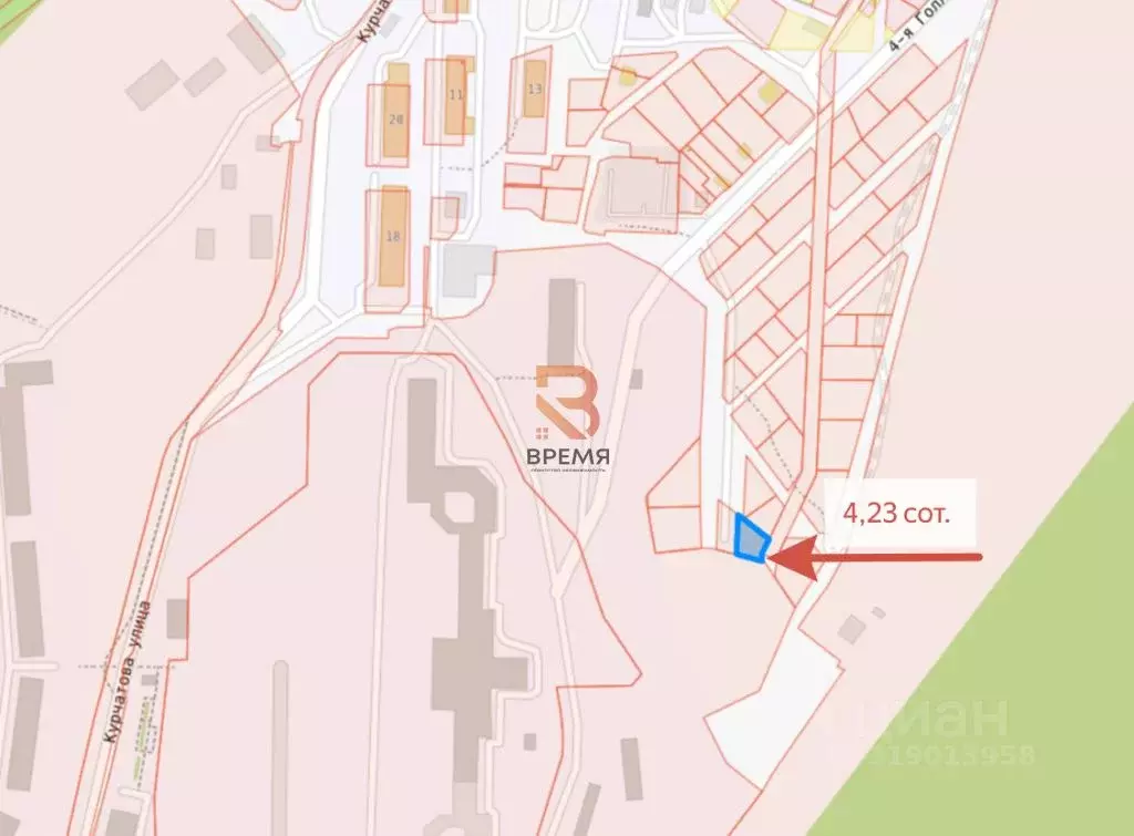 Участок в Севастополь ул. Курчатова, 19/5 (4.23 сот.) - Фото 1