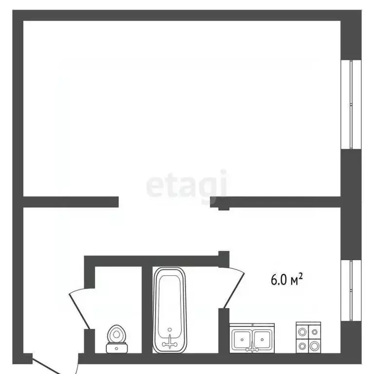 1-к кв. Ярославская область, Рыбинск просп. Ленина, 185 (30.3 м) - Фото 2