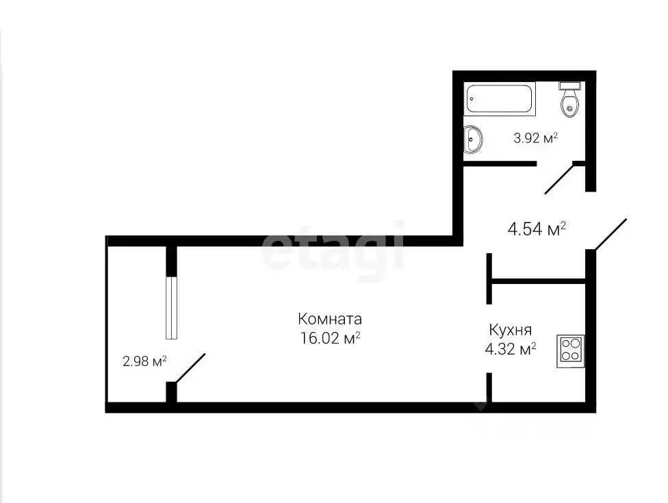Студия Воронежская область, Воронеж Шилово мкр, ул. Теплоэнергетиков, ... - Фото 2