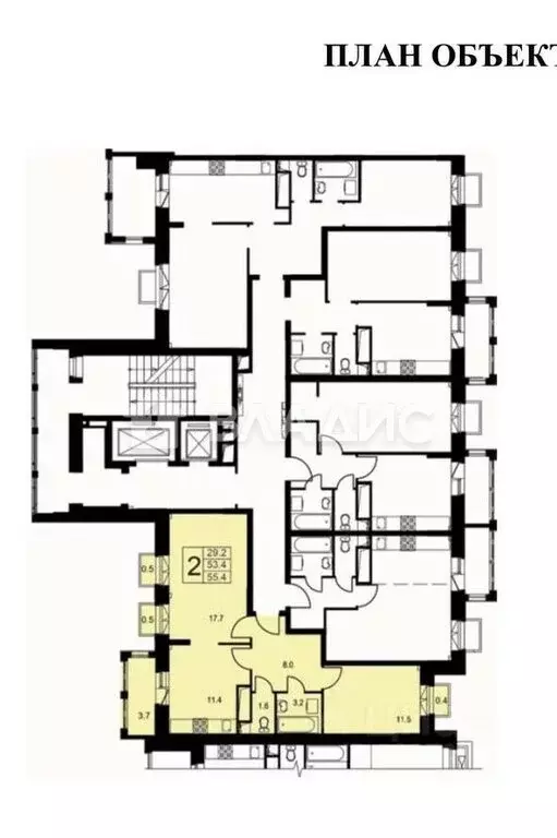 2-комнатная квартира: село Лайково, микрорайон Город-Событие, 68 (56.7 ... - Фото 1