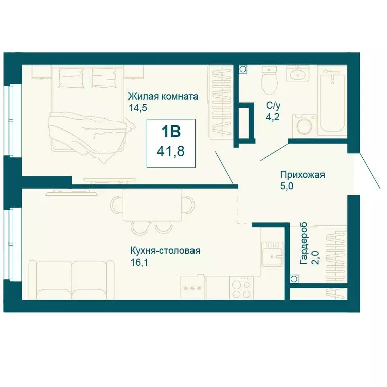 1-комнатная квартира: Екатеринбург, улица 8 Марта, 197 (41.8 м) - Фото 0